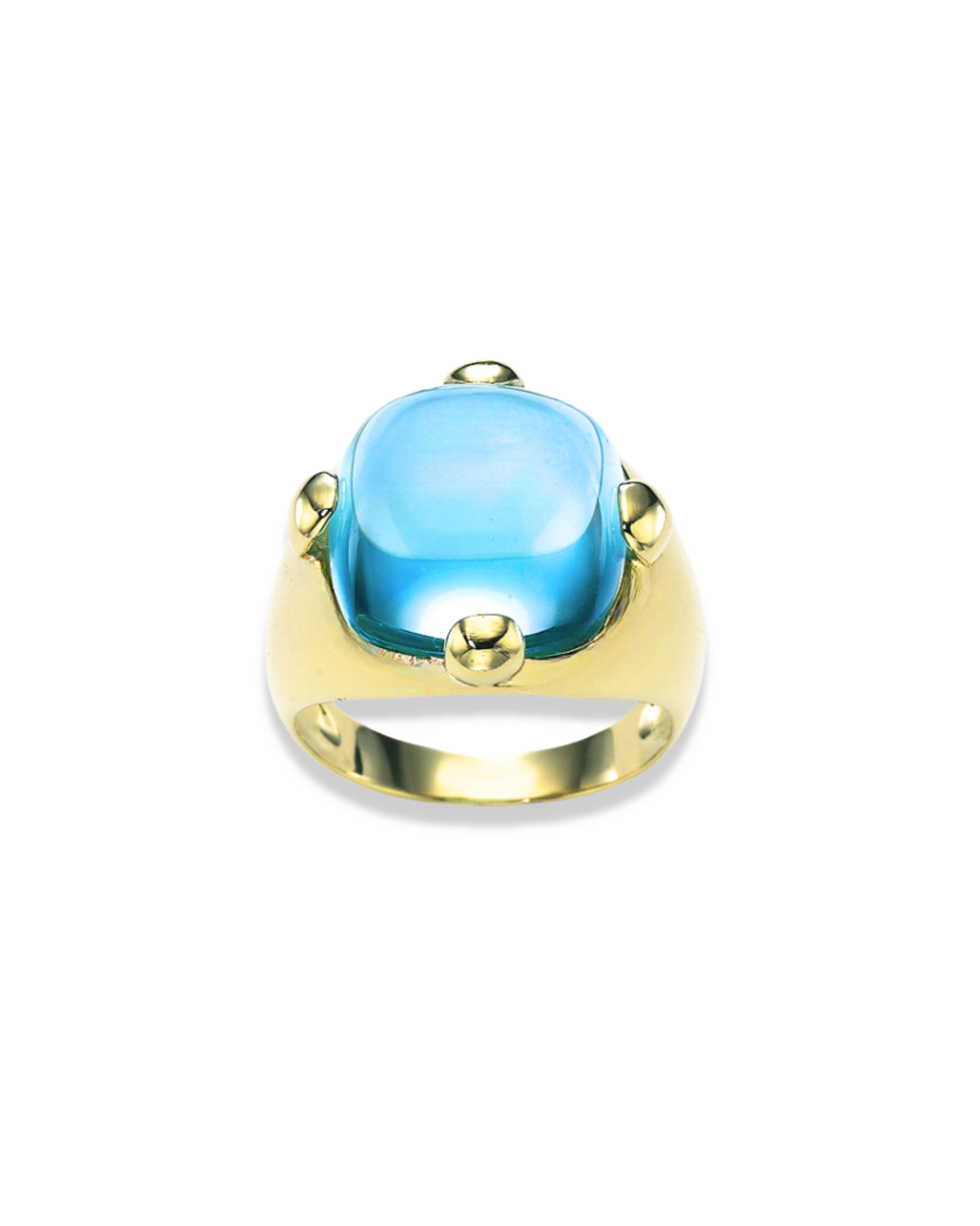 OMBRA BLUE TOPAZ RING Ombra Silver Ring with Blue Topaz