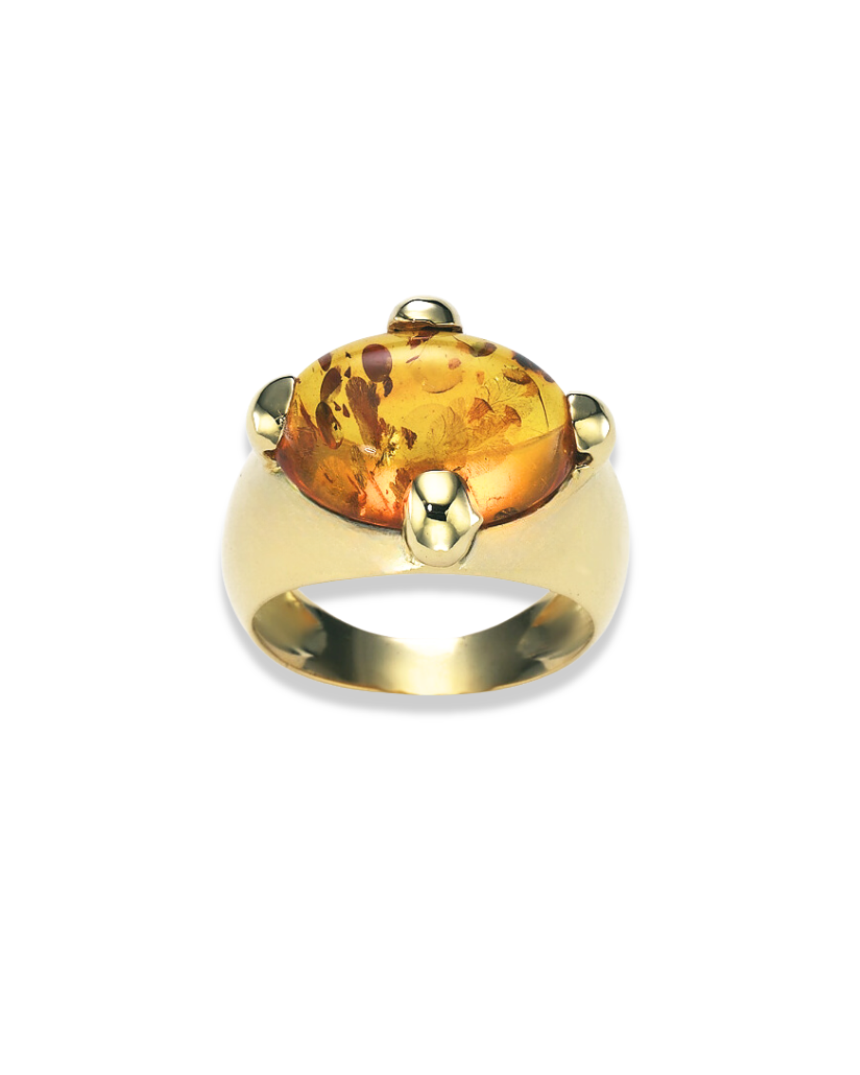 AURELIA AMBER RING Aurelia Silver Ring with Amber in Oval