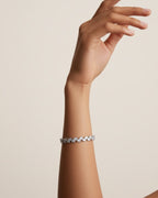 Pulsera ELEN de la colección After The Yes en plata 925 con piedras blancas.