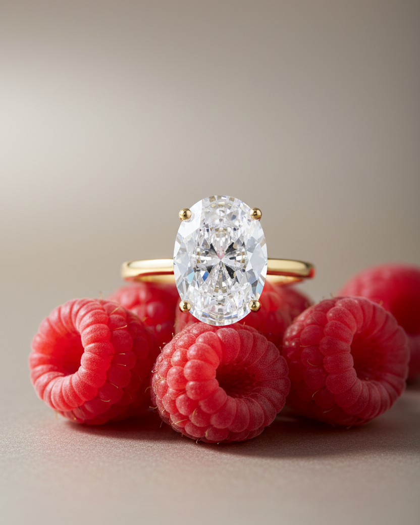 Anillo Flapper con piedra central oval de gran tamaño, diseñado para quienes buscan una joya con personalidad.