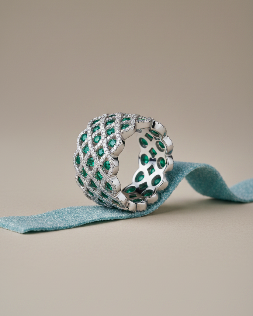 Anillo sofisticado para mujer con acabado brillante y diseño atemporal de Sibela Studio.