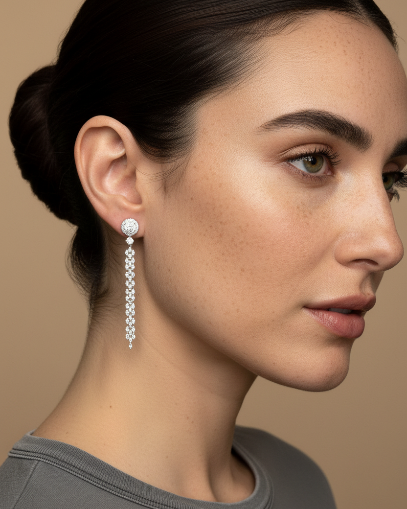 Pendientes Eyre inspirados en la elegancia clásica y femenina.