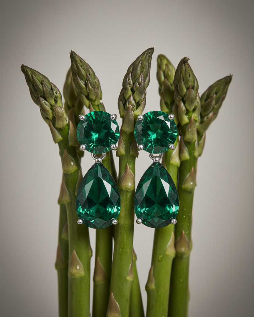 Pendientes color esmeralda MUSE para mujer con diseño sofisticado y piedras de gran brillo.