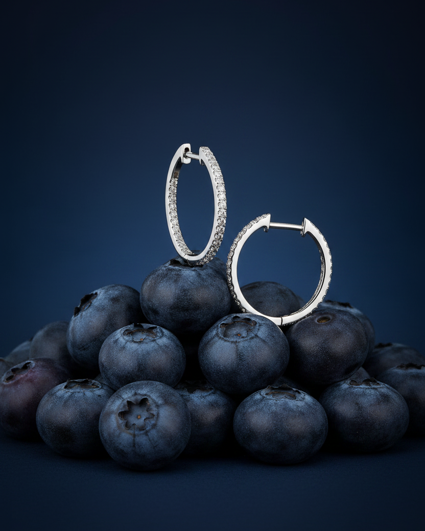 Pendientes pequeños de plata de ley para mujer con diseño minimalista y elegante.