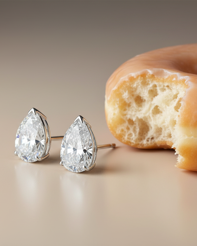 Pendientes elegantes de lágrima blanca con diseño sofisticado y femenino.