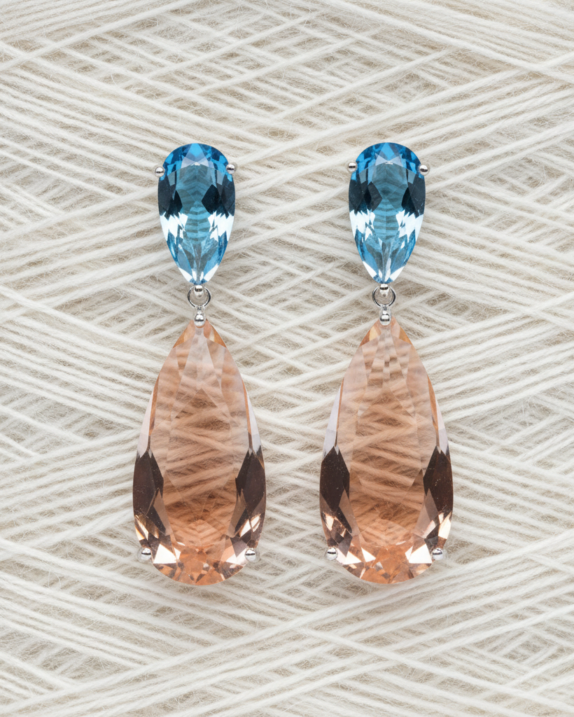 Pendientes Juliette con glamour sofisticado y acabado en rodio brillante.
