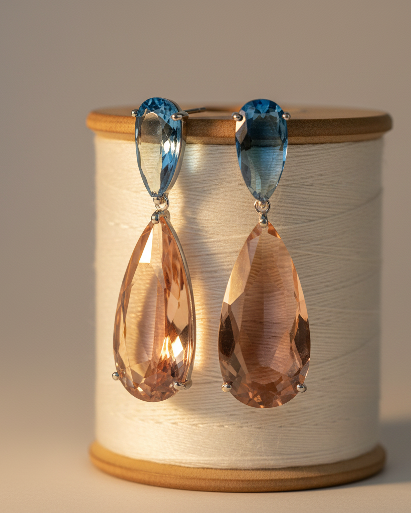 Pendientes de lágrima con acabado en rodio inspirados en el estilo elegante de la Reina Letizia.