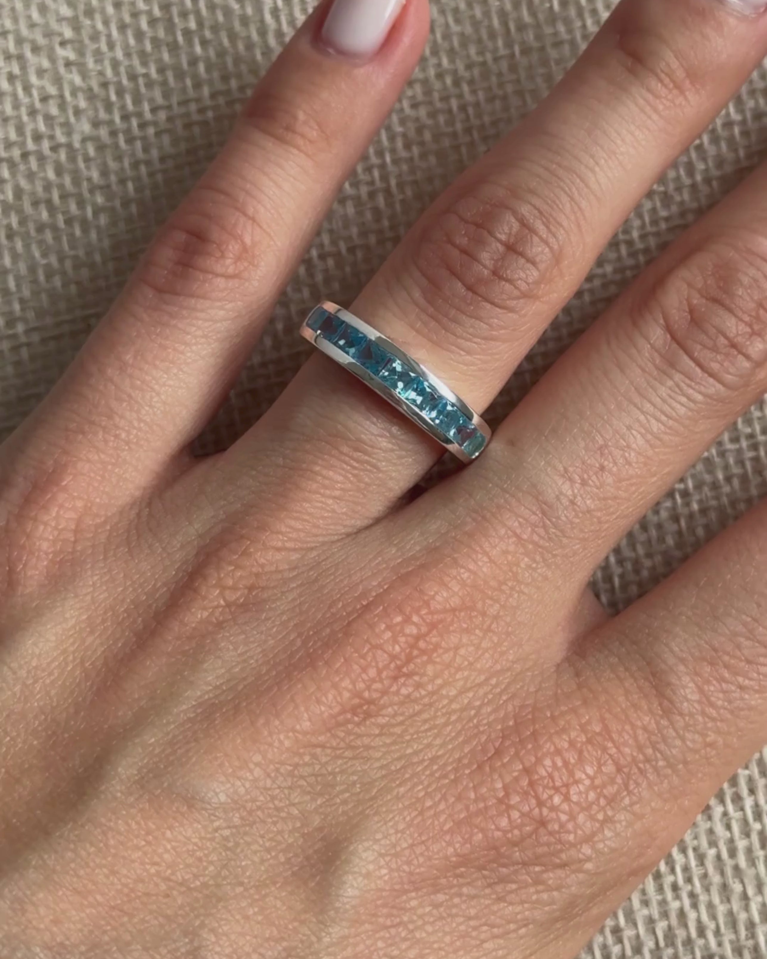 CIEL RING 9 Natural Topaz Carré Princess