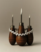 Diseño de pulsera ELEN con piedras en talla pera montadas en plata 925.