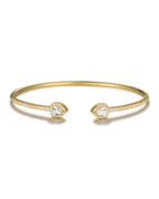 Pulsera Gala con circonitas blancas y acabado elegante en oro amarillo de 18 kt.