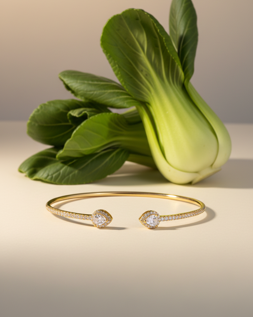 Pulsera Gala con piedras en talla pera y diseño sofisticado y luminoso.