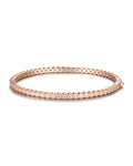 Pulsera Vel con circonitas blancas y acabado elegante en oro rosa de 18 kt.