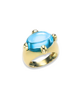 ANILLO AURELIA Topacio Natural Cabochón Oval - Sibela Studio