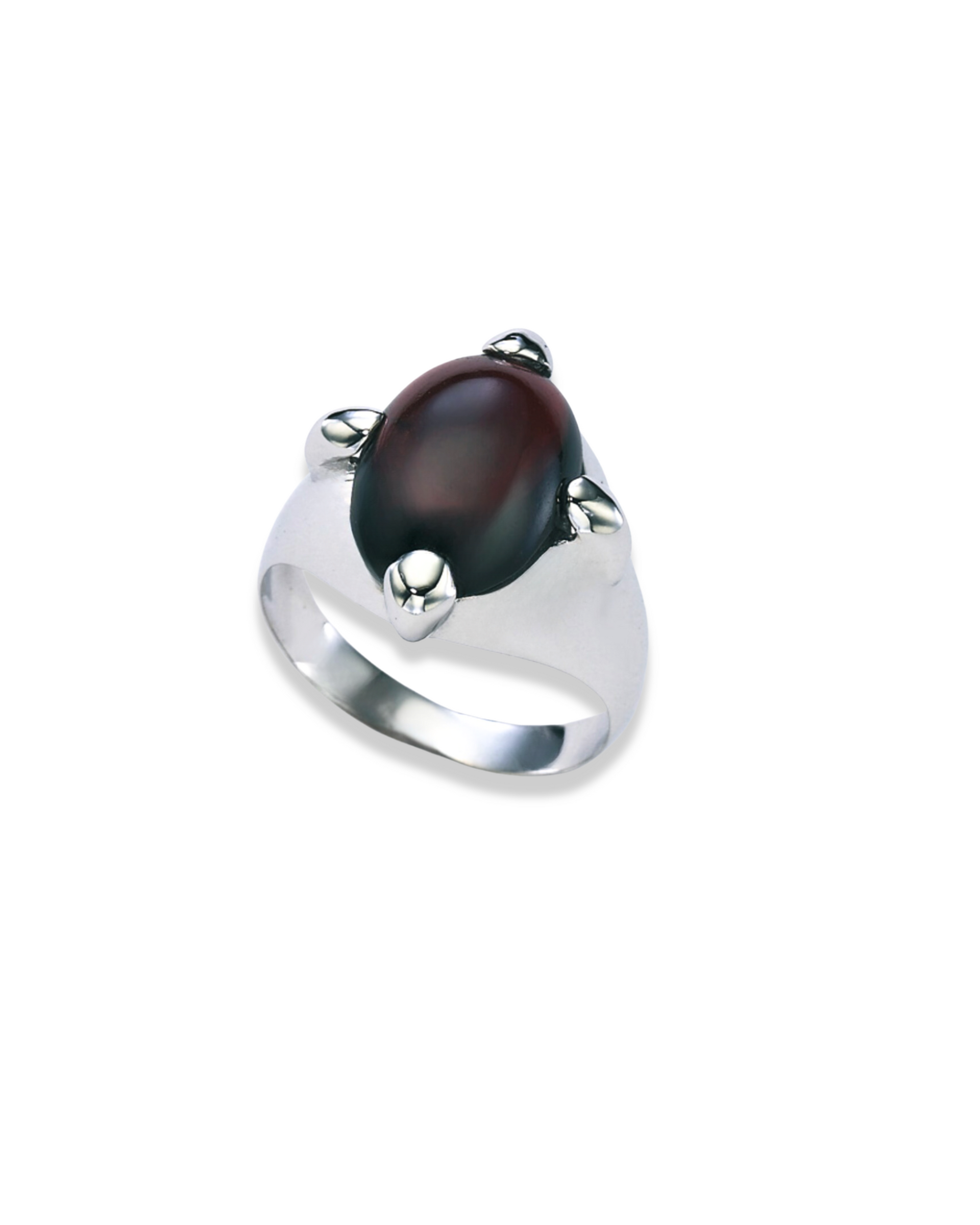 Lotto di 4 pezzi di pietre preziose sciolte 7 x 14 mm in rutilo nero