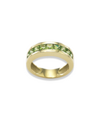 ANILLO CIEL 9 Peridotos Naturales Carré Princess - Sibela Studio