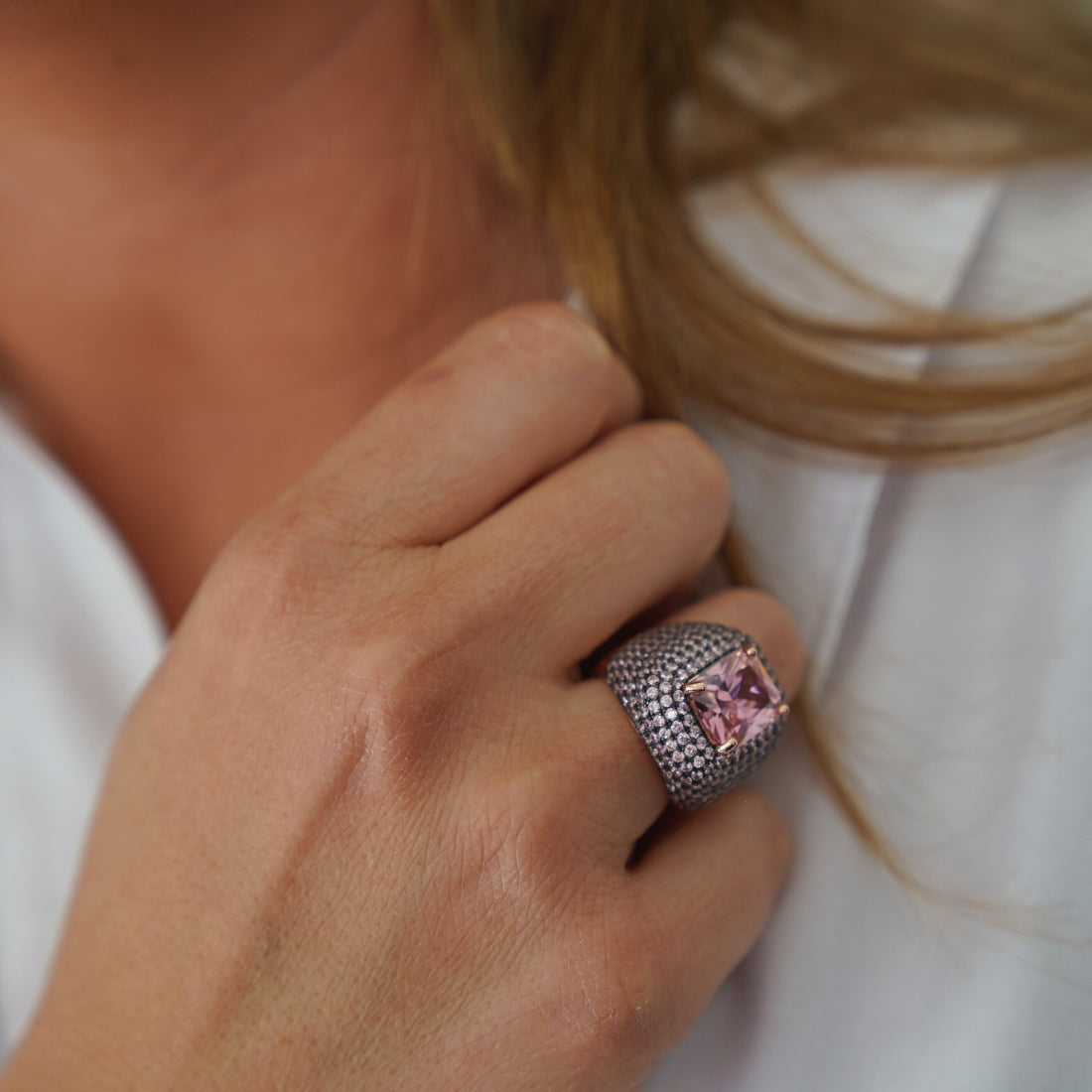 ANILLO MABEL ROSA - Sibela Studio