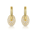 Pendientes con esmalte de colores y acabado en oro amarillo de 18 kt, modernos y luminosos.